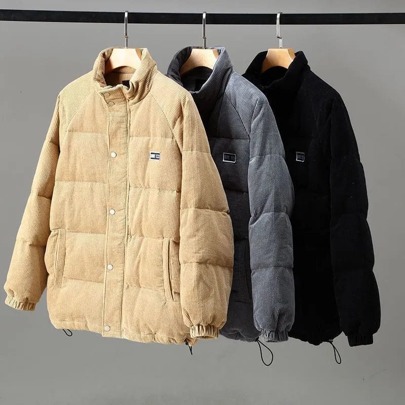 Chaqueta de pana para hombre Sandro – Chaqueta oversize con forro suave y cierre con cremallera