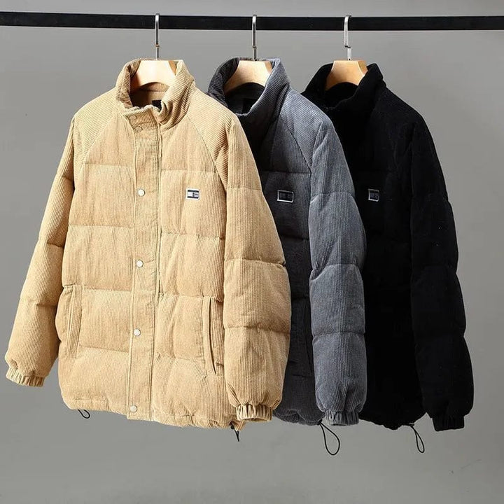 Chaqueta de pana para hombre Sandro – Chaqueta oversize con forro suave y cierre con cremallera