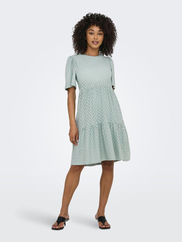 Althea Rochie Mini pentru Femei – Mâneci Scurte, Model Decupat & Croială A-Line de Vară