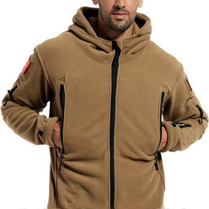 Chaqueta Raw para Hombre en Forro Polar Térmico Estilo Militar – Cortaviento, Capucha y Comodidad para Exterior