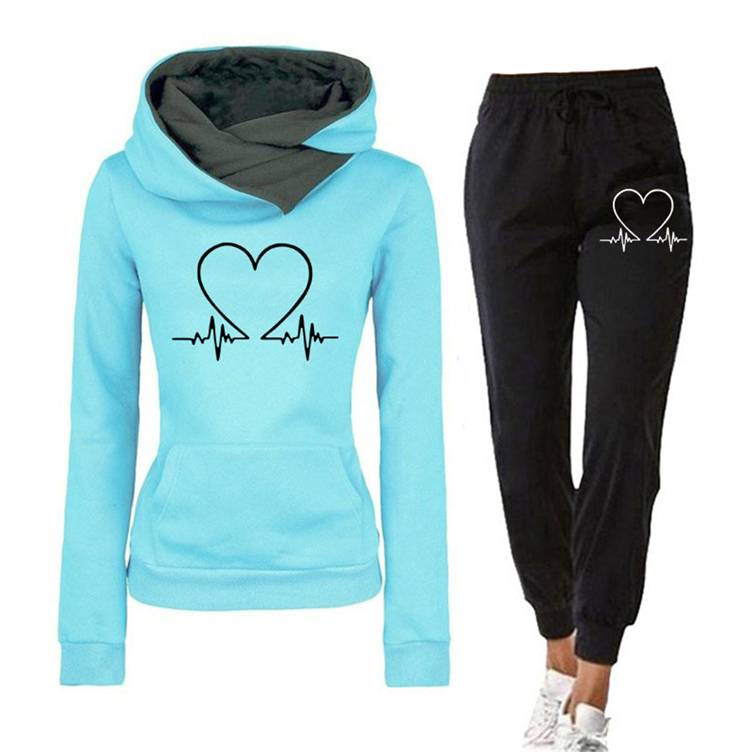 Damen Kapuzenpullover und Hose | Herzschlag