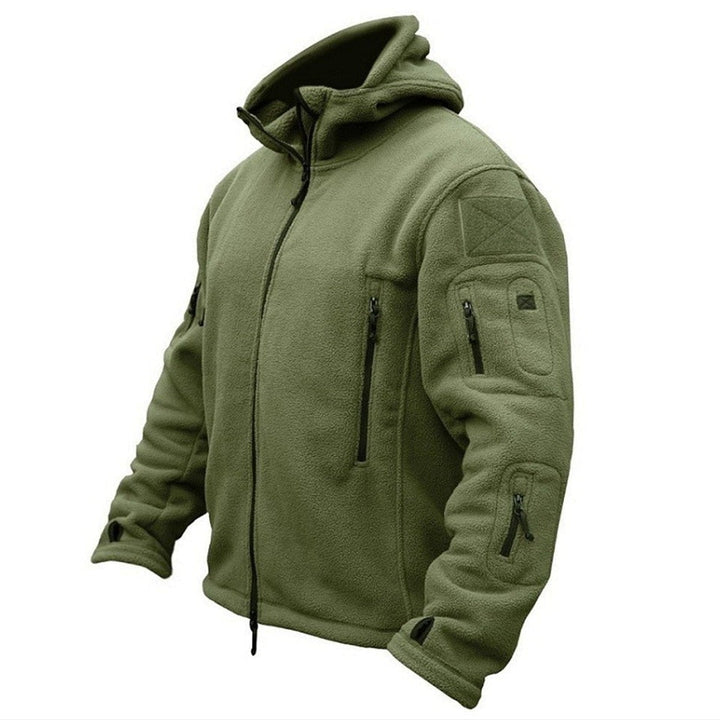 Chaqueta Raw para Hombre en Forro Polar Térmico Estilo Militar – Cortaviento, Capucha y Comodidad para Exterior