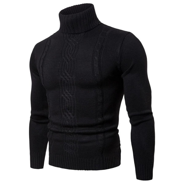 Orson Maglione Herren Rollkragenpullover mit Zopfmuster – Eleganter und warmer hoher Winterkragen