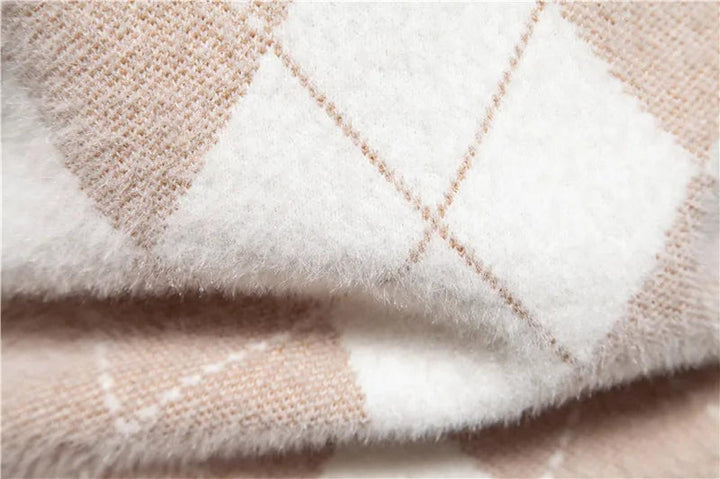 Richard Maglione Hombre Argyle – Suéter Invernal Elegante de Punto con Diseño Clásico