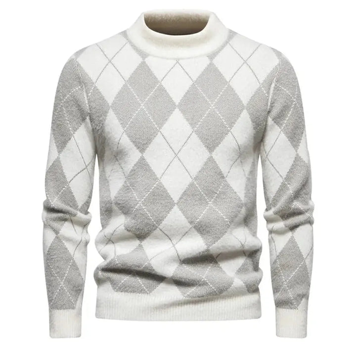 Richard Maglione Hombre Argyle – Suéter Invernal Elegante de Punto con Diseño Clásico