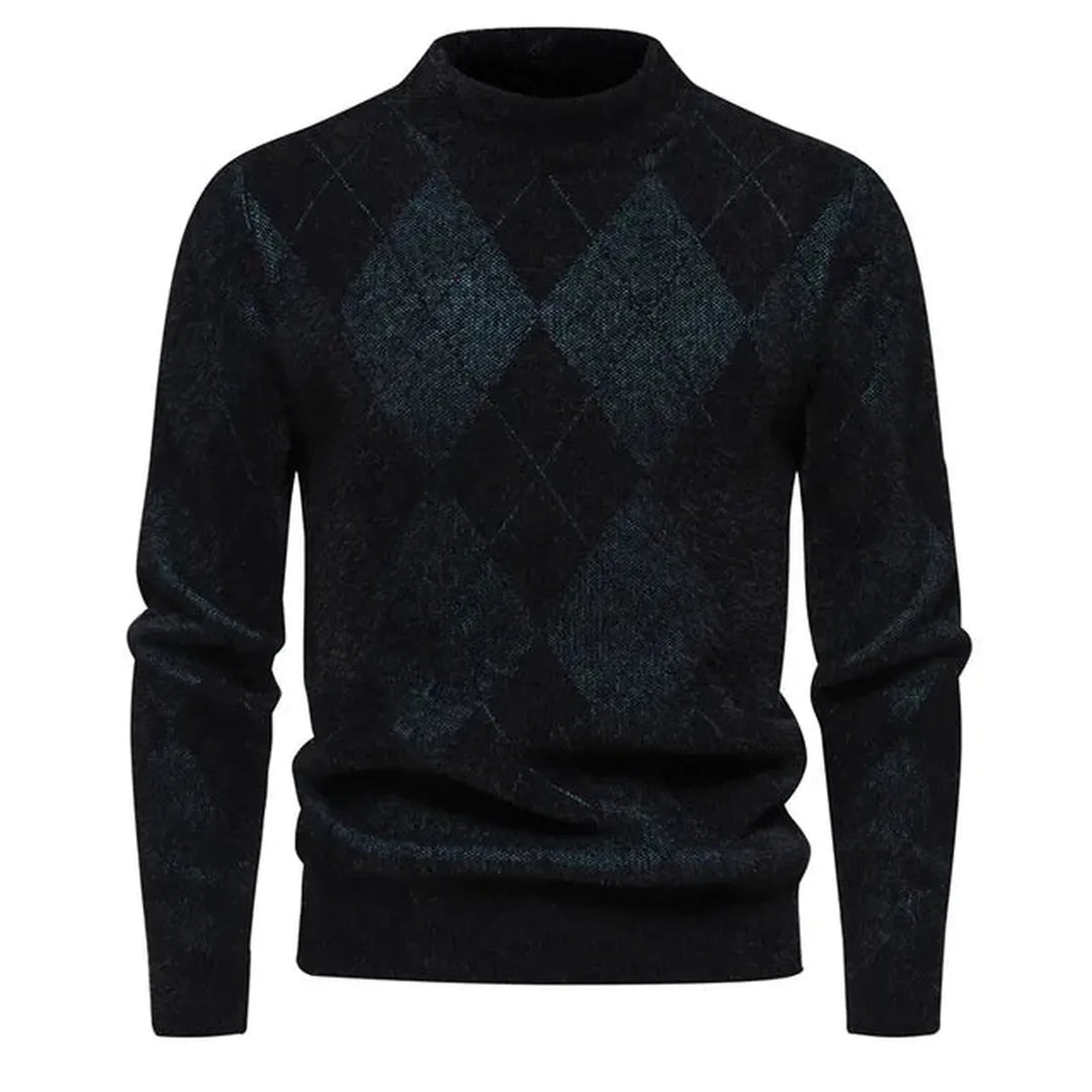 Richard Maglione Hombre Argyle – Suéter Invernal Elegante de Punto con Diseño Clásico