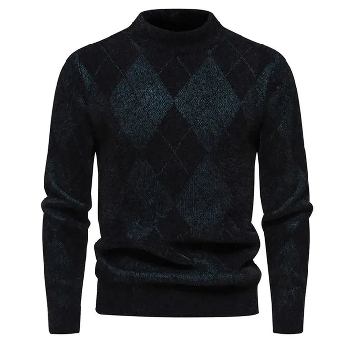 Richard Maglione Hombre Argyle – Suéter Invernal Elegante de Punto con Diseño Clásico