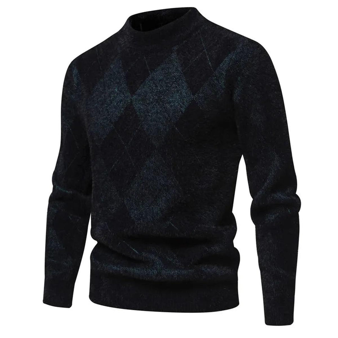 Richard Maglione Hombre Argyle – Suéter Invernal Elegante de Punto con Diseño Clásico