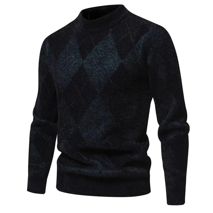 Richard Maglione Hombre Argyle – Suéter Invernal Elegante de Punto con Diseño Clásico