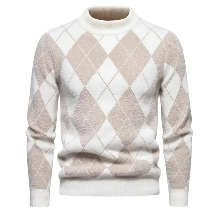 Richard Maglione Hombre Argyle – Suéter Invernal Elegante de Punto con Diseño Clásico