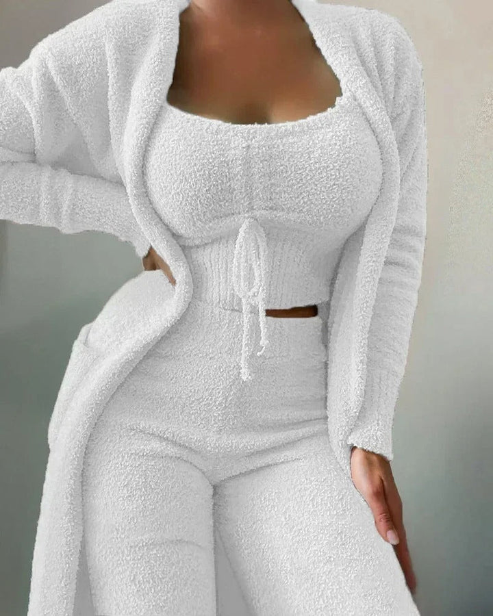 Teddy Set Women's Loungewear 3 Pieces – Comfortable, Modern and Elegant Casual Style