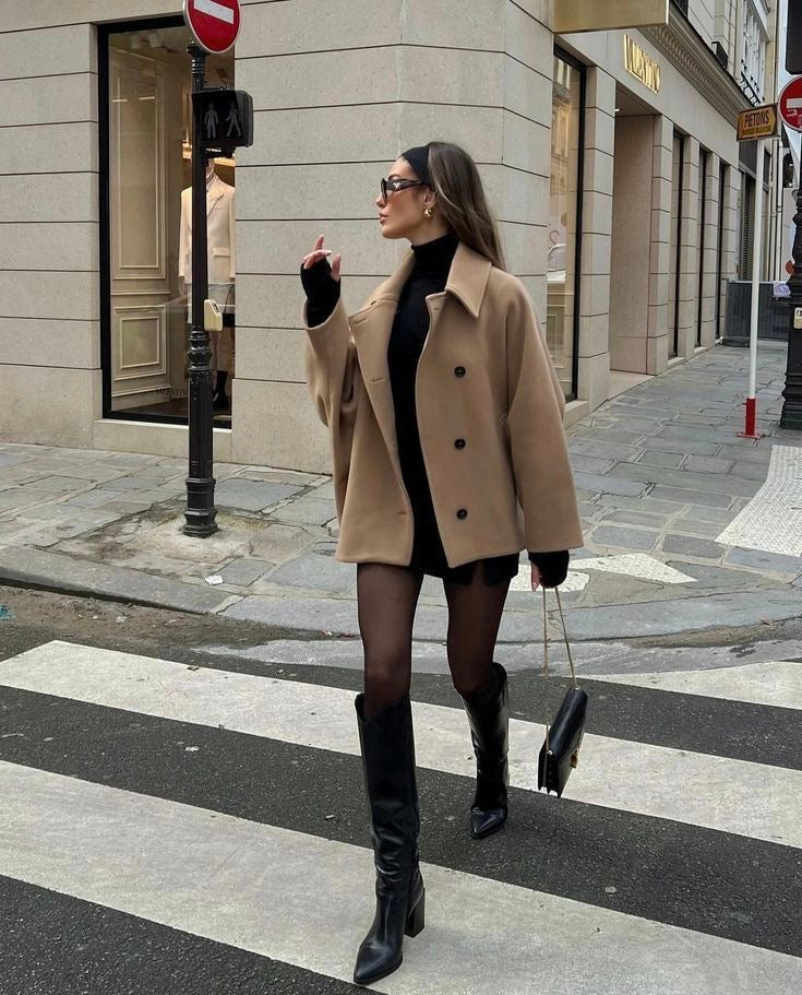 Olivia kåpe oversize dame i ull – varm, elegant og avslappet stil