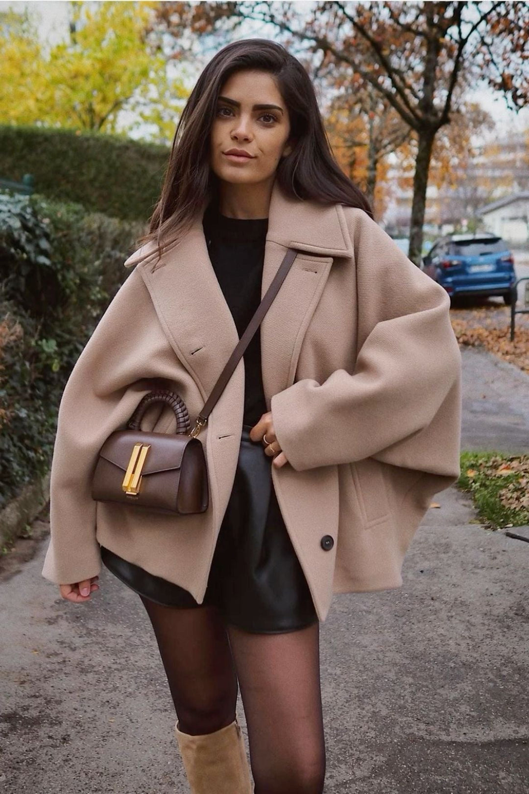 Olivia kåpe oversize dame i ull – varm, elegant og avslappet stil