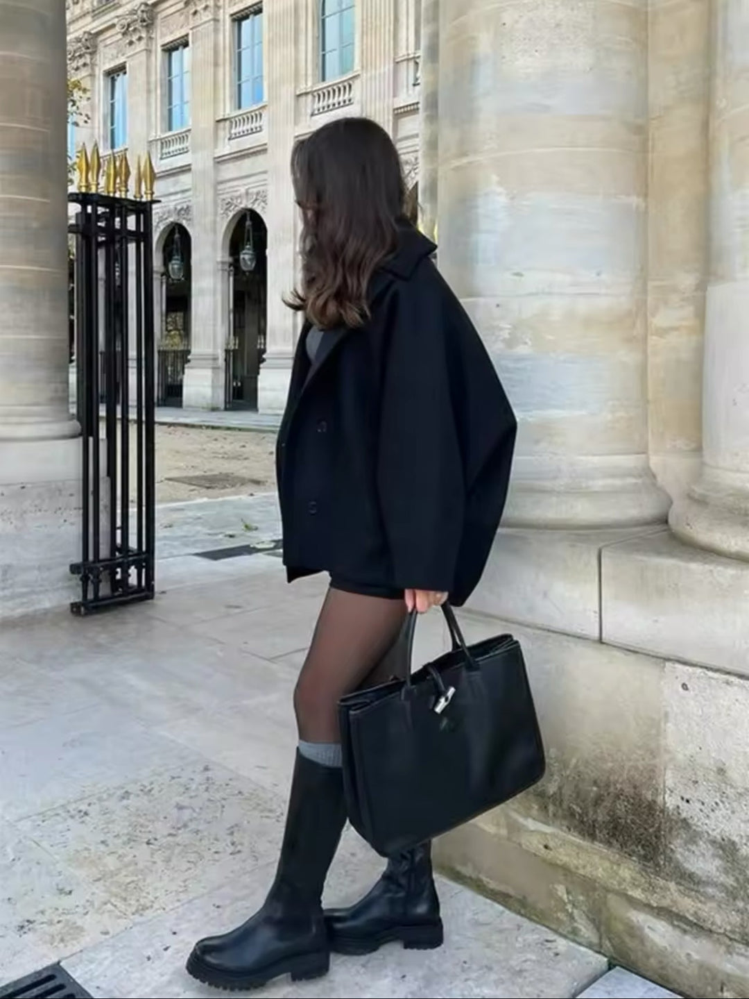 Olivia kåpe oversize dame i ull – varm, elegant og avslappet stil