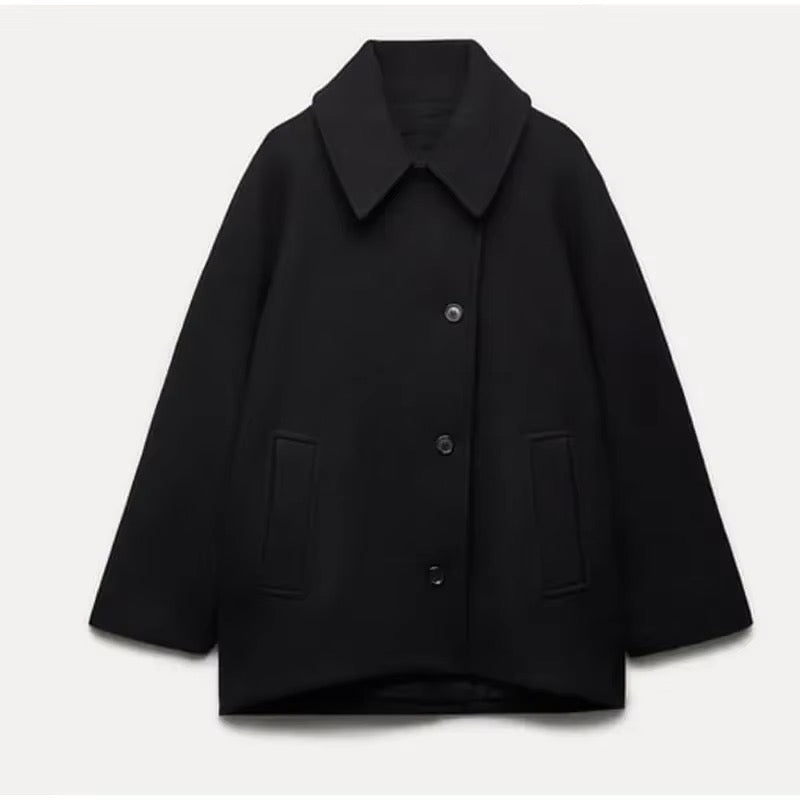 Olivia kåpe oversize dame i ull – varm, elegant og avslappet stil