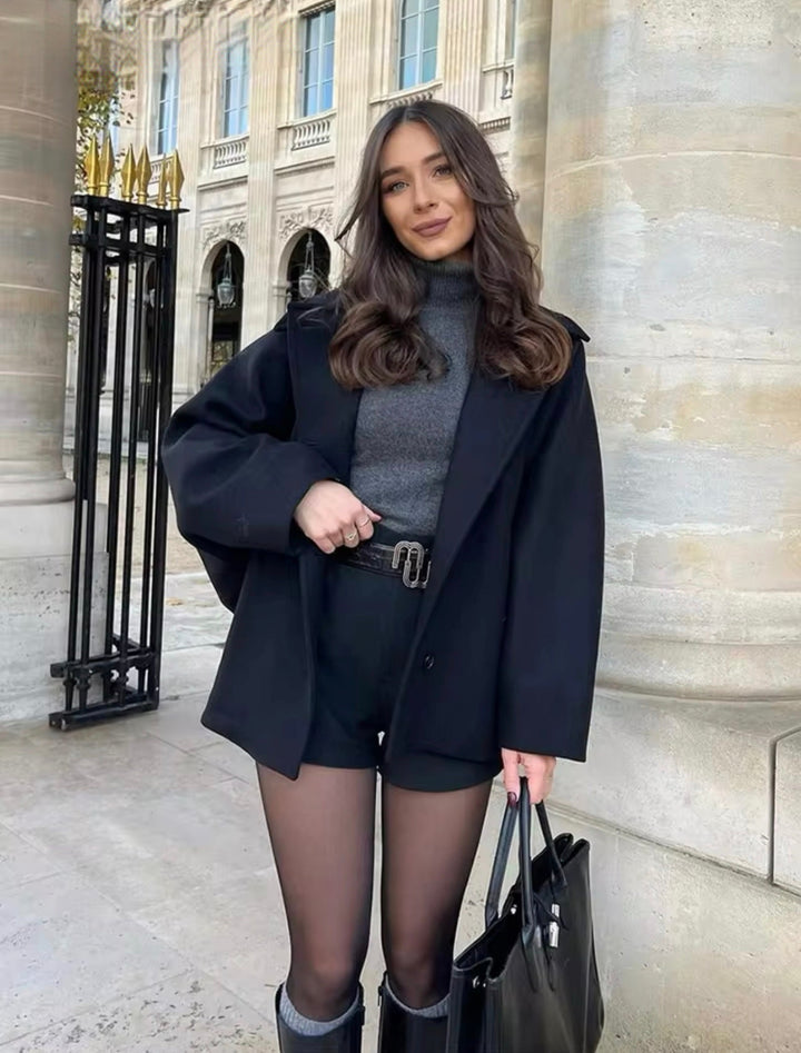 Olivia kåpe oversize dame i ull – varm, elegant og avslappet stil