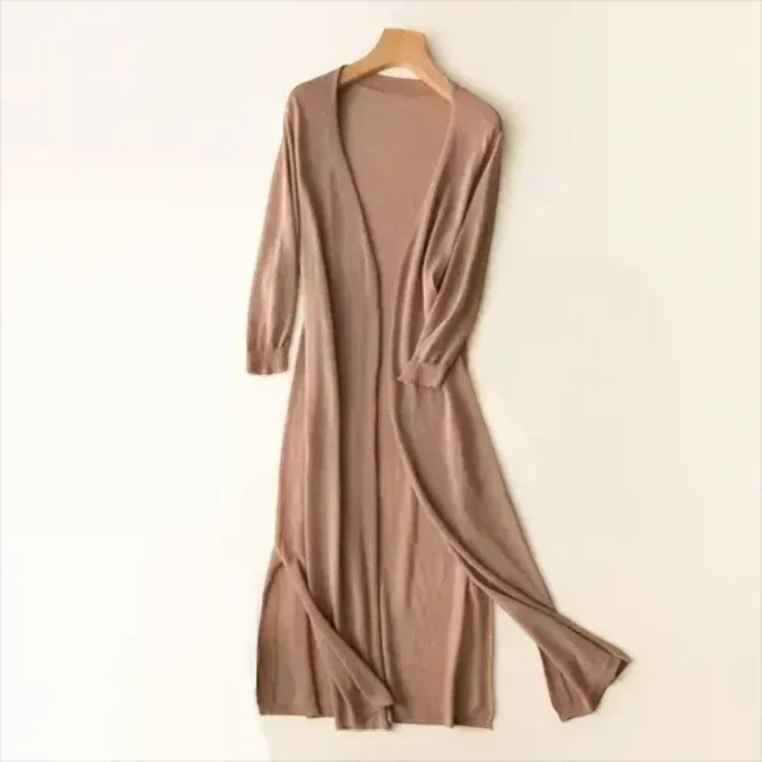 Éva | Cardigan Lungo Leggero Da Donna | Manica Lunga