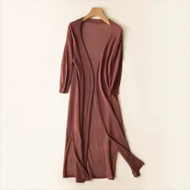 Éva | Cardigan Lungo Leggero Da Donna | Manica Lunga
