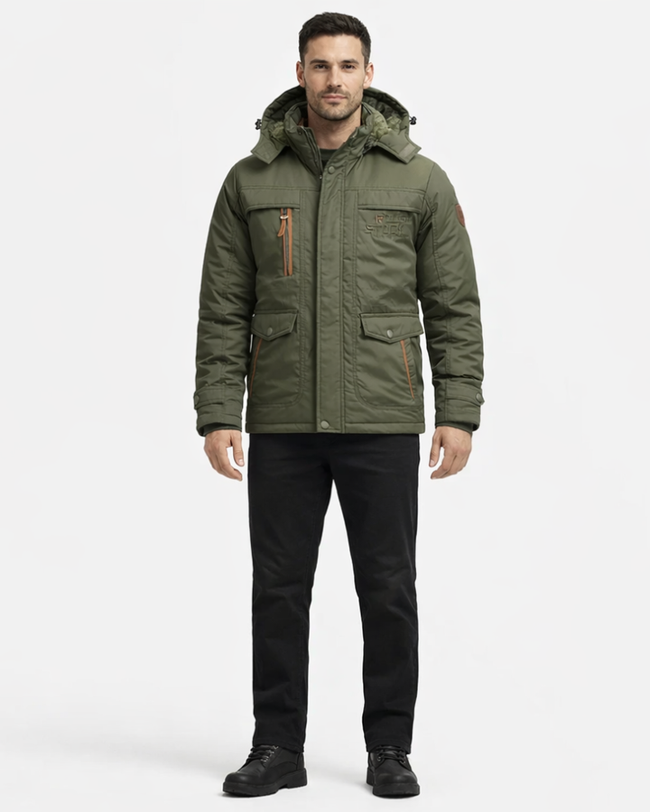 Evren Men's Waterproof Jacket – Outdoor Jacket with Hood Windproof Urban Style