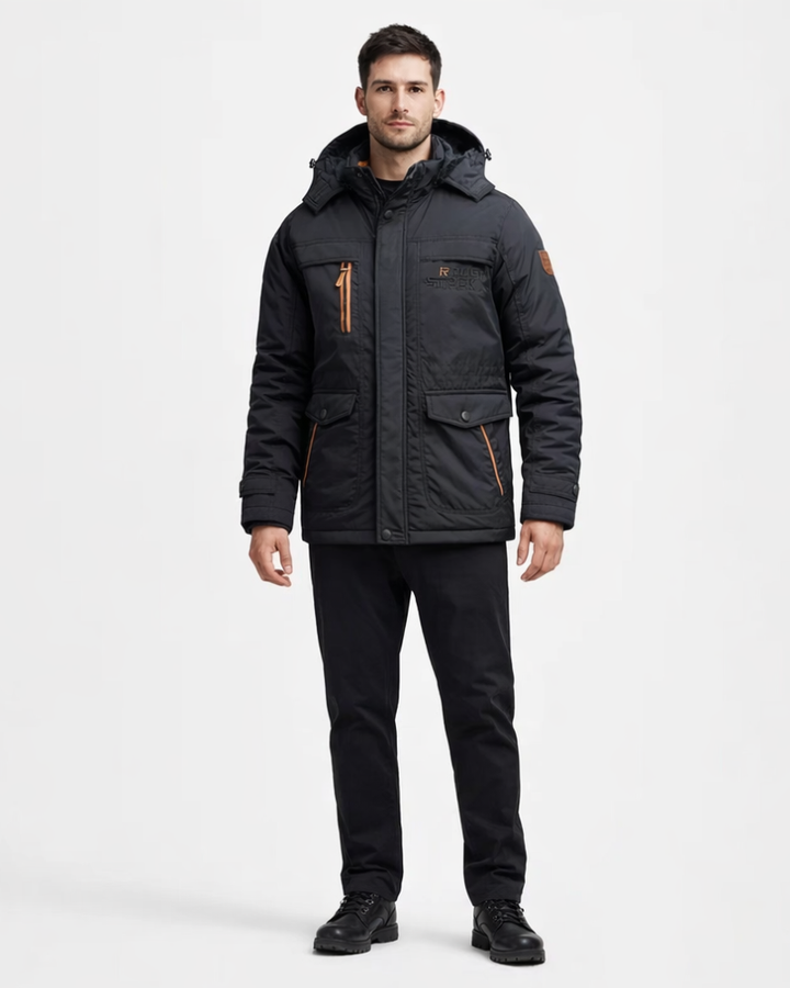 Evren Men's Waterproof Jacket – Outdoor Jacket with Hood Windproof Urban Style