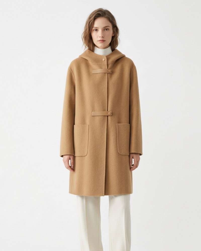 Carys Chaqueta de Cachemira para Mujer con Capucha – Cárdigan Suave Doble Faz Elegante