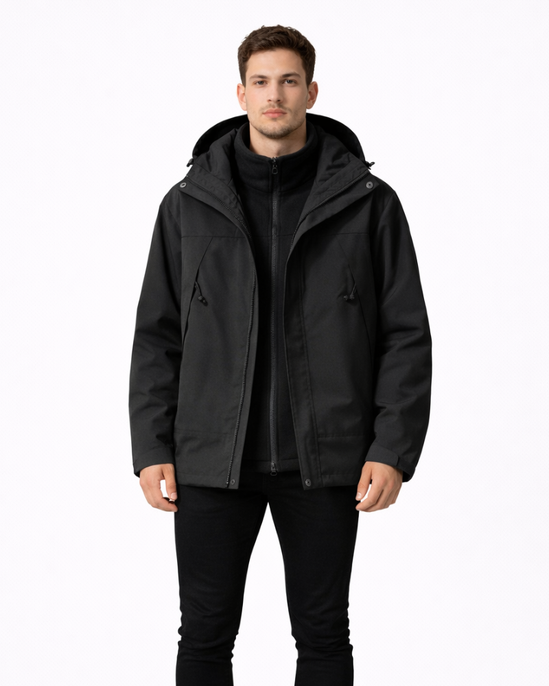 Benedict Giacca Uomo 3-in-1 Fleece – Warmer, Atmungsaktiver Wintermantel im Casual-Stil