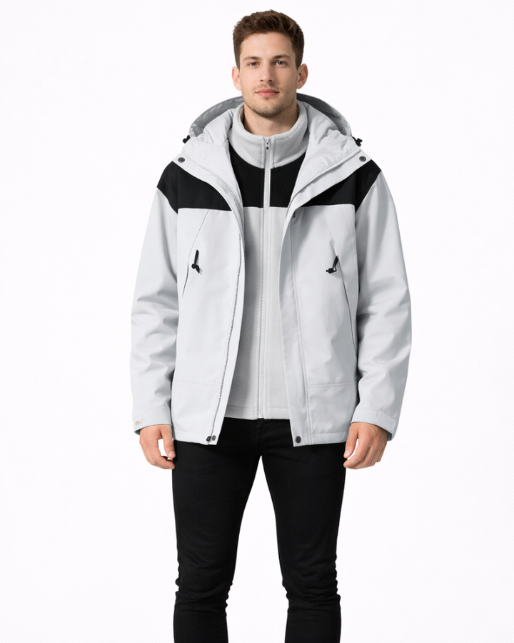 Benedict Giacca Uomo 3-in-1 Fleece – Warmer, Atmungsaktiver Wintermantel im Casual-Stil