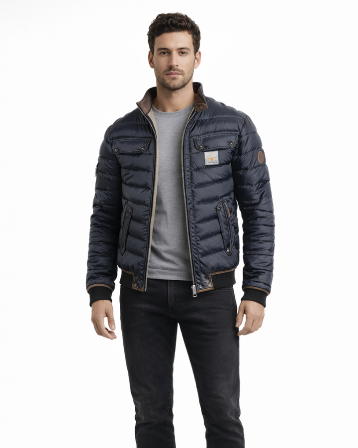 Evren Men's Casual Jacket – Winter Jacket with High Collar and Utility Pockets
