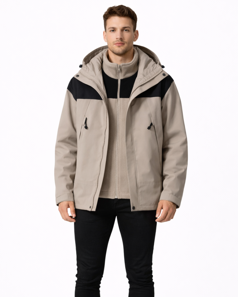 Benedict Giacca Uomo 3-in-1 Fleece – Warmer, Atmungsaktiver Wintermantel im Casual-Stil