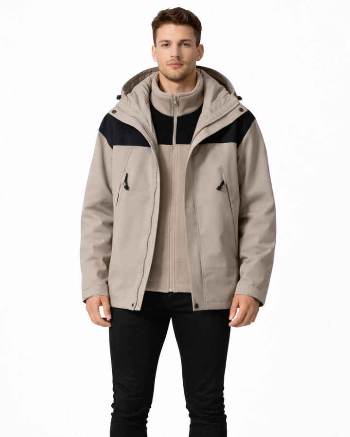 Benedict Giacca Uomo 3-in-1 Fleece – Warmer, Atmungsaktiver Wintermantel im Casual-Stil