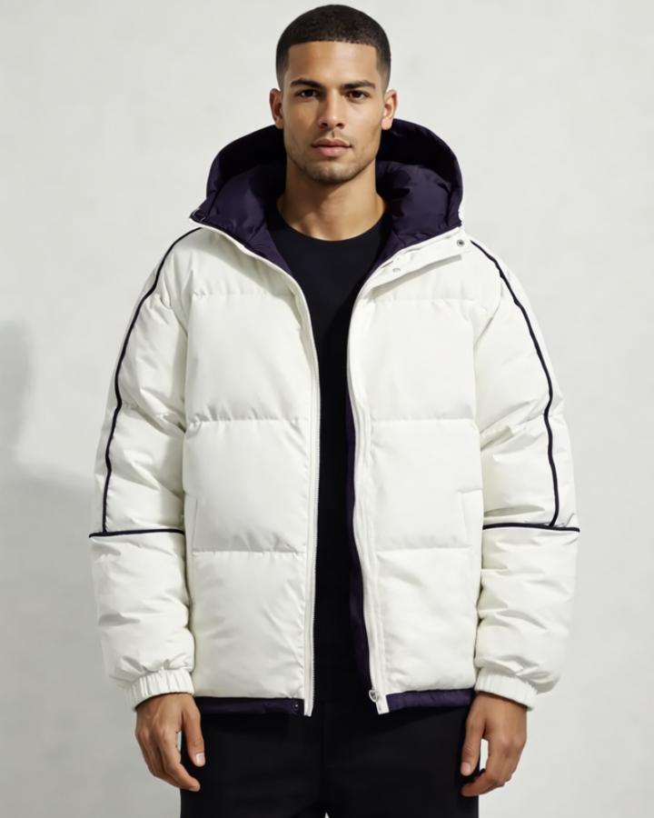 Lester Plumífero Hombre Invierno – Chaqueta Acolchada con Capucha, Plumífero Moderno Casual