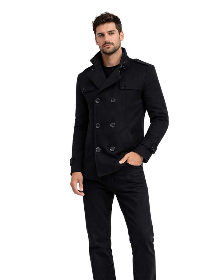 Marco Abrigo Largo Hombre Elegante – Chaqueta Clásica Invernal Estilo Refinado