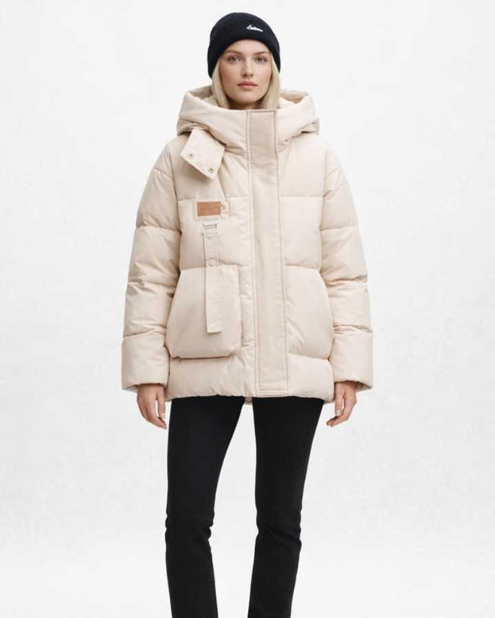Krystine Vinterdunjakke Dame – Varm Jakke Slim Fit Elegant Moderne Stil