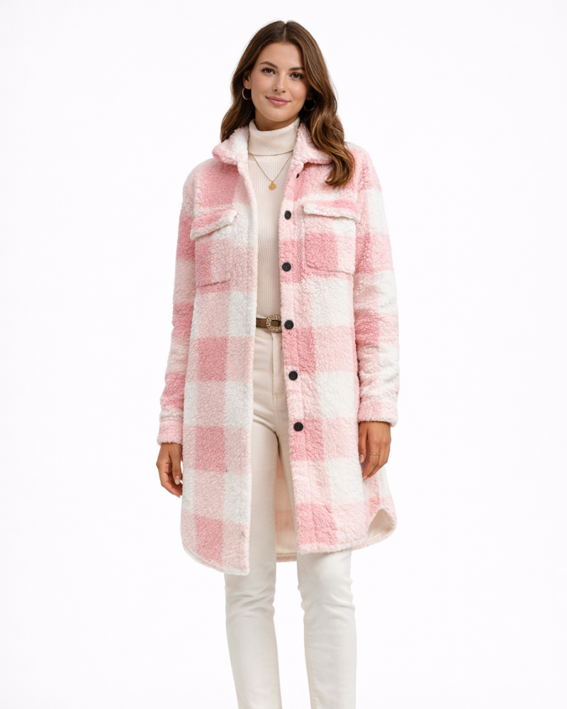 Guada Palton Teddy Damă Oversize – Palton de Iarnă Moale și Cald Stil Casual