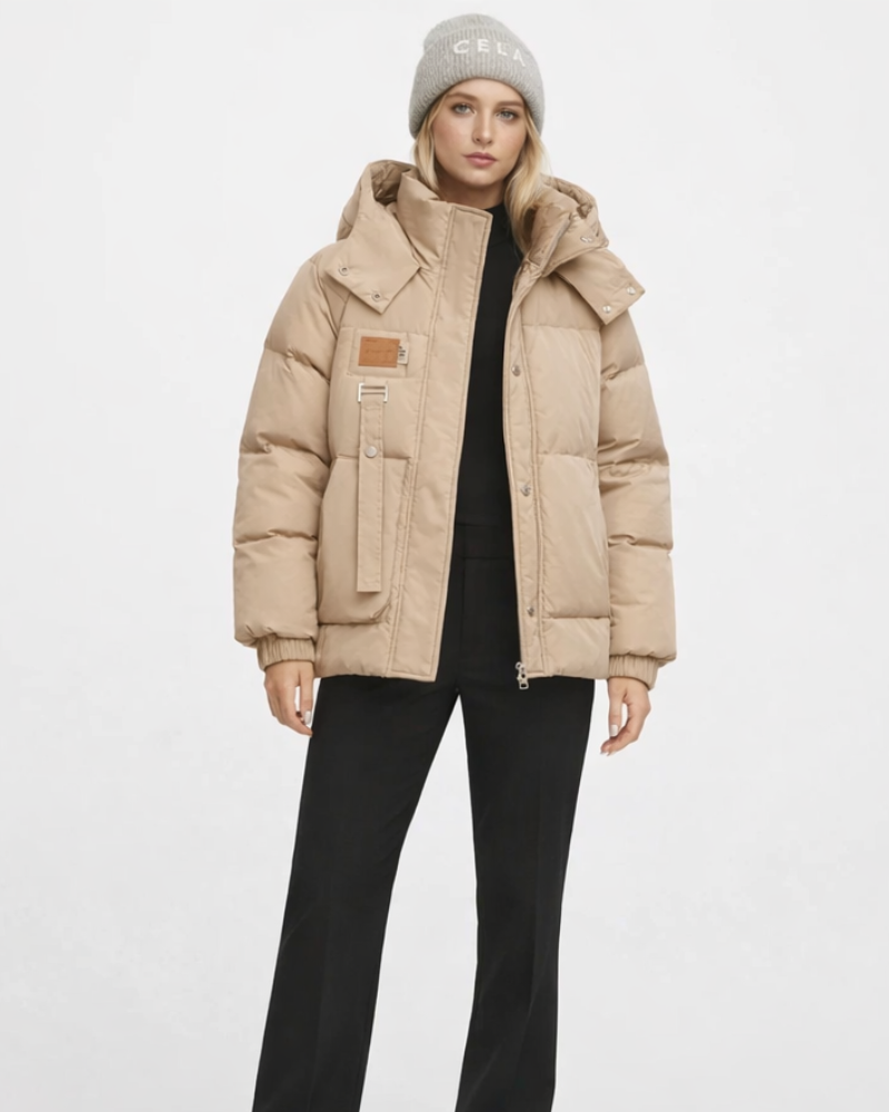 Krystine Vinterdunjakke Dame – Varm Jakke Slim Fit Elegant Moderne Stil