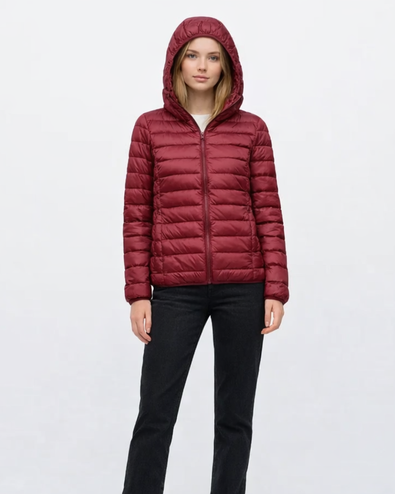Anastasia Women's Reversible Down Jacket – Ultralight Waterproof Hooded Jacket