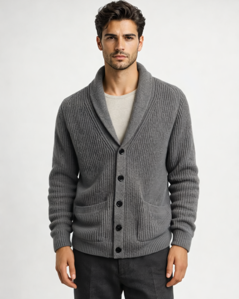 Cardigan Danillo para Hombre Elegante – Suéter con Botones y Bolsillos, Cardigan de Invierno