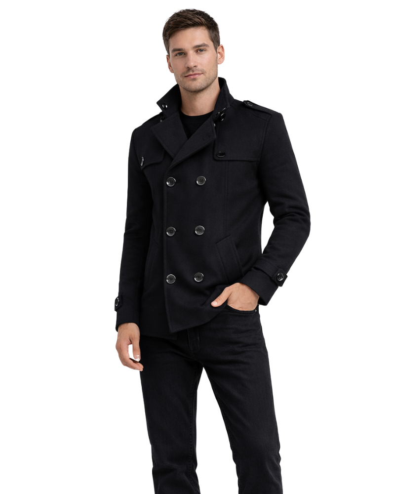 Marco Abrigo Largo Hombre Elegante – Chaqueta Clásica Invernal Estilo Refinado