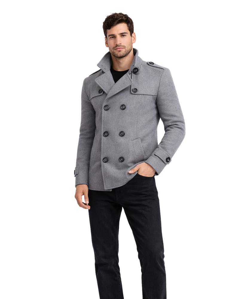 Marco Abrigo Largo Hombre Elegante – Chaqueta Clásica Invernal Estilo Refinado