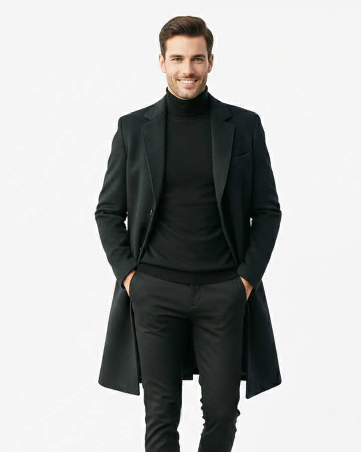 Byron Cappotto Hombre en Lana – Sobretodo Elegante, Cálido y Versátil para el Invierno