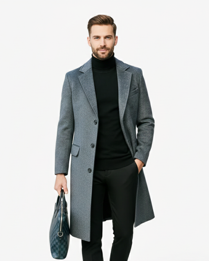 Byron Cappotto Hombre en Lana – Sobretodo Elegante, Cálido y Versátil para el Invierno