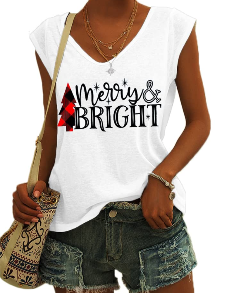 T-shirt Luma Femme – Col en V, Manches Courtes Épaule & Haut Basique Décontracté Coupe Ample
