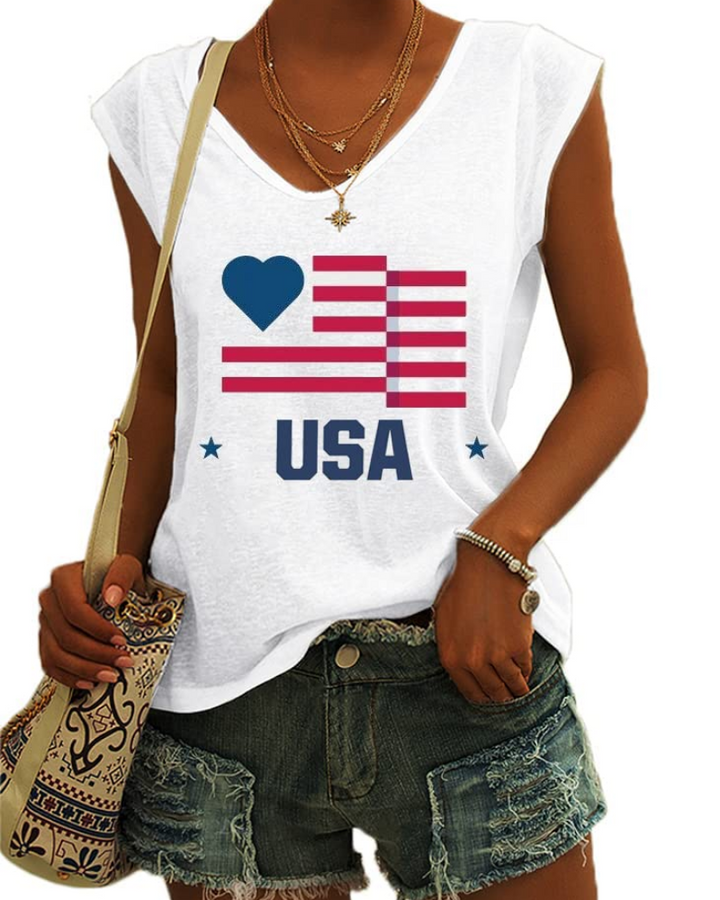 T-shirt Luma Femme – Col en V, Manches Courtes Épaule & Haut Basique Décontracté Coupe Ample