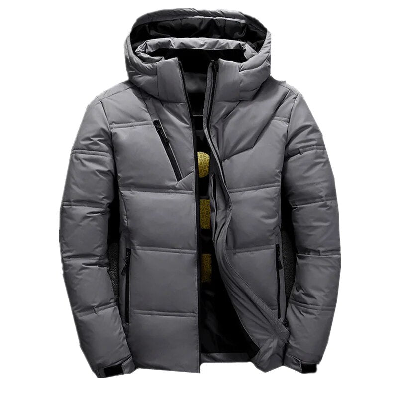 Zavien Veste de Ski Homme Coupe Slim – Veste d'Hiver avec Capuche Rembourrée et Isolation Thermique