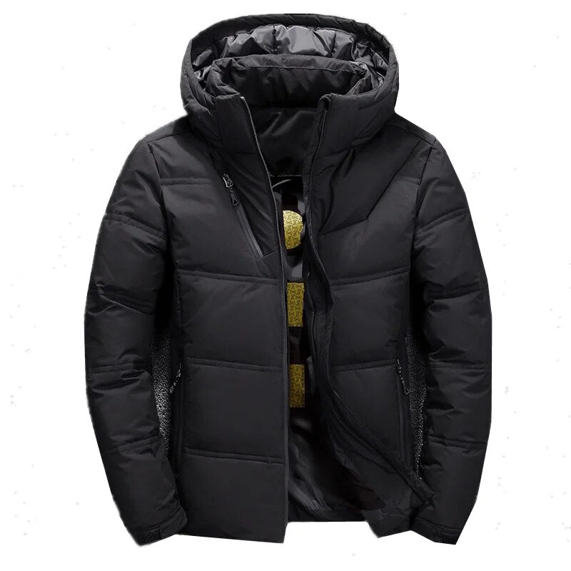 Zavien Veste de Ski Homme Coupe Slim – Veste d'Hiver avec Capuche Rembourrée et Isolation Thermique