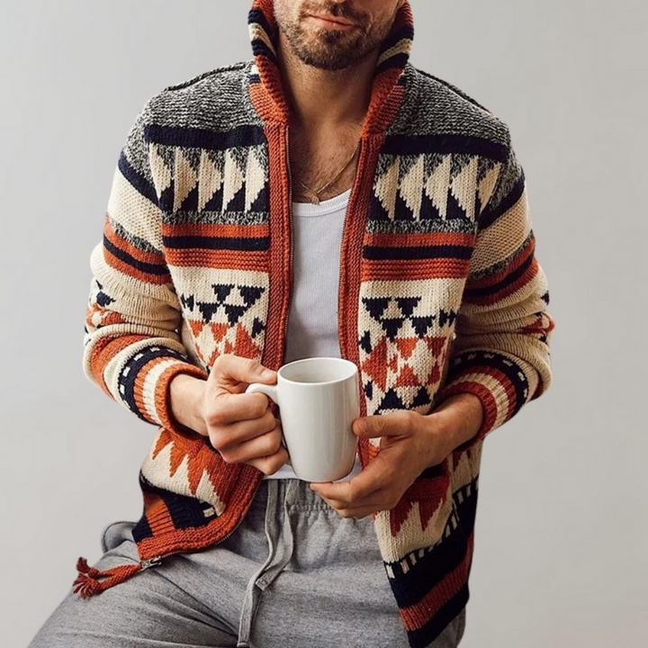 Matthias Cardigan Męski – Elegancki Sweter Bez Rękawów z Ciepłej Dzianiny o Nowoczesnym Designie i Komfortowym Kroju