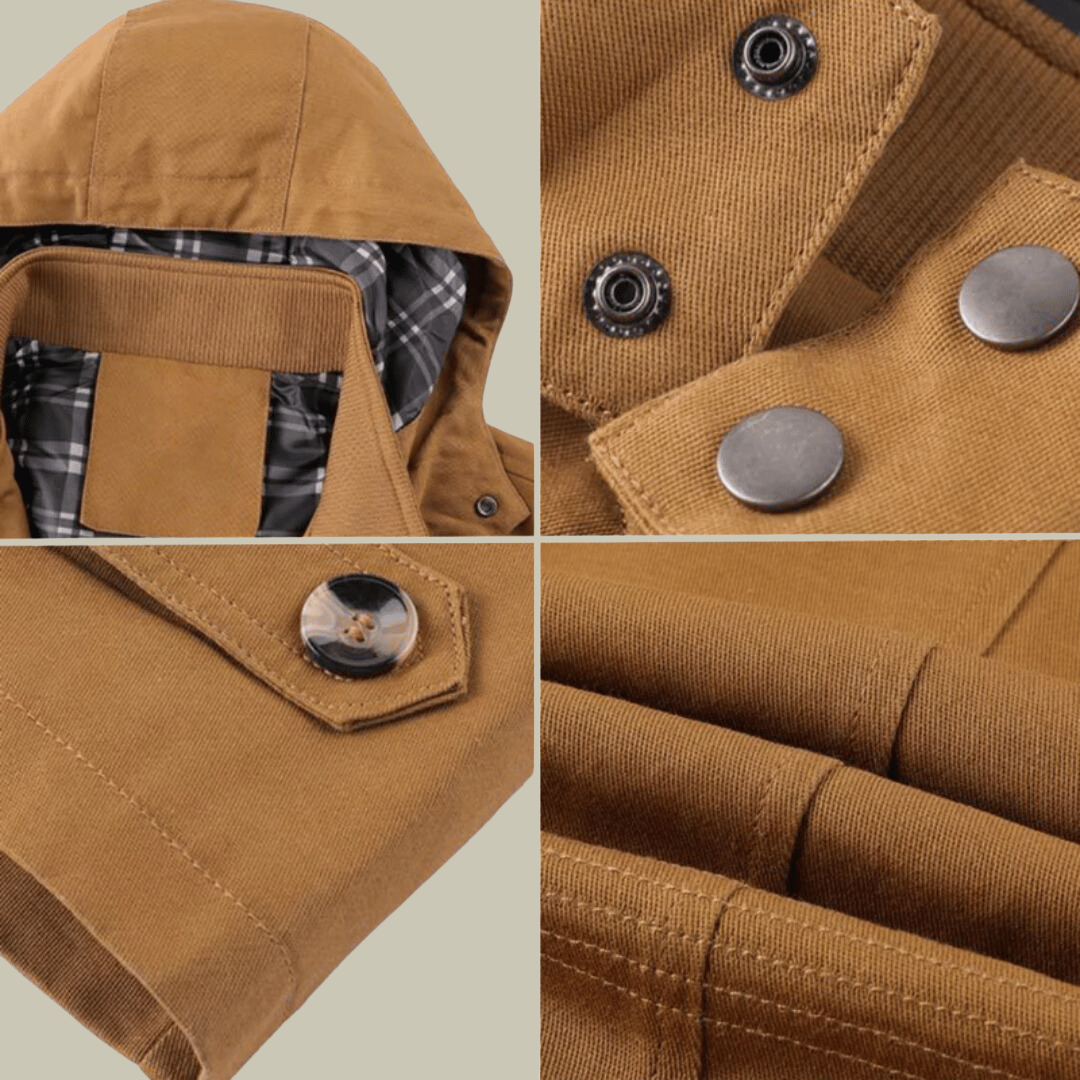 Franklin Chaqueta Invernal para Hombre con Capucha – Parka Elegante con Cierre Cortaviento