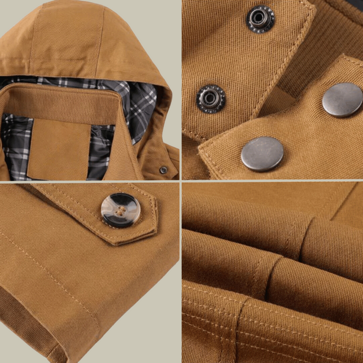 Franklin Chaqueta Invernal para Hombre con Capucha – Parka Elegante con Cierre Cortaviento