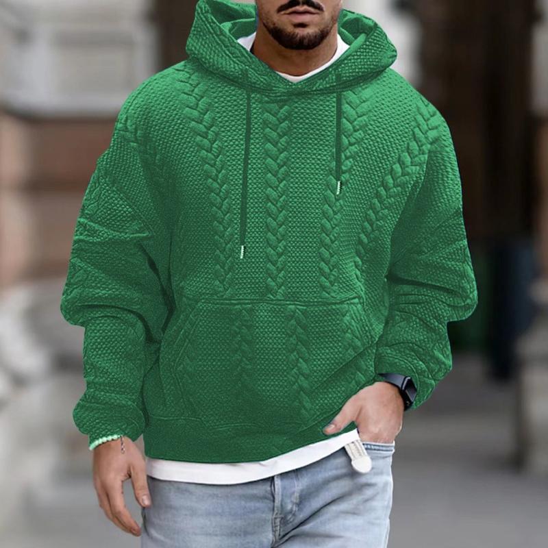 Harlow Men's Hooded Sweatshirt Streetwear – Casual Sweatshirt with Modern Print & Kangaroo Pockets