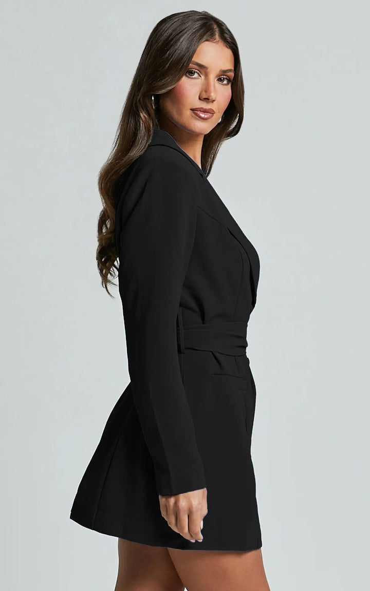 Victoria Vestido Blazer Mujer con Cintura – Elegante, Estructurado y Estilo Moderno